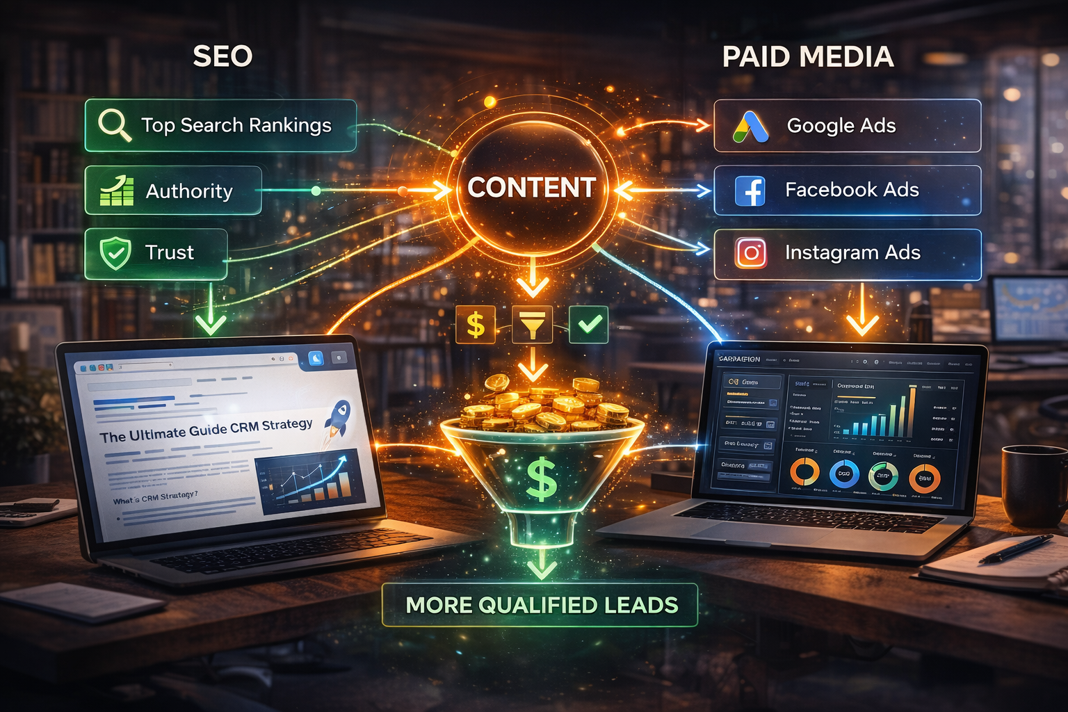 SEO + mídia paga: como usar conteúdo para gerar leads mais qualificados